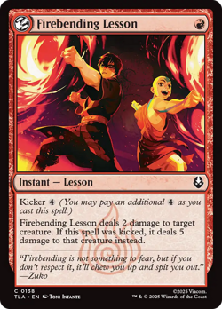 Firebending Lesson #138 Near Mint NM Avatar: The Last Airbender TLA Magic MTG - Image 1