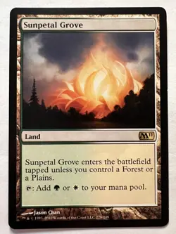 Sunpetal Grove - MTG Core Set 2011 - NM Rare Land - Image 1