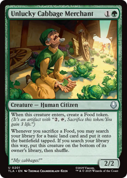 Unlucky Cabbage Merchant #201 Near Mint NM Avatar Last Airbender TLA Magic MTG - Image 1