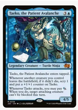 1x MTG Taeko, the Patient Avalanche *Anime Art* - Foundations Mythic! NM Mint - Image 1