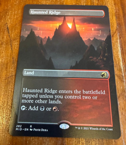 Haunted Ridge Borderless MTG single, Innistrad: Midnight Hunt, 282 Rare NM - Image 1