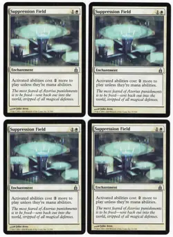Suppression Field x4 4x 2005 Ravnica: City of Guilds PLAYSET White MTG NM AZ1 - Image 1