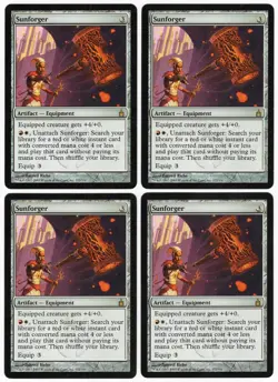 Sunforger x4 4x 2005 Ravnica City of Guilds PLAYSET Rare Artifact MTG SP - NM A2 - Image 1
