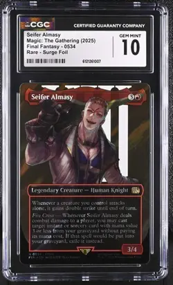 CGC 10 2025 MTG SEIFER ALMASY FINAL FANTASY CHARACTER BORDERLESS-SURGE FOIL - Image 1