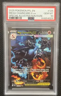 Pokemon 2025 Mega Charizard X ex 125/094 SIR Phantasmal Flames GEM MINT PSA 10 - Image 1