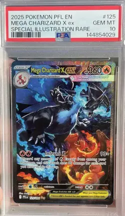 Pokemon 2025 Mega Charizard X ex 125/094 SIR Phantasmal Flames GEM MINT PSA 10 - Image 3