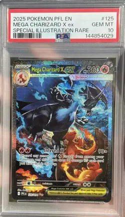 Pokemon 2025 Mega Charizard X ex 125/094 SIR Phantasmal Flames GEM MINT PSA 10 - Image 4