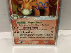 2005 Pokemon Camerupt ex 120hp #92/106 Emerald Ulta Rare Holo - Image 3