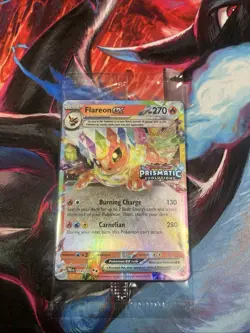 Flareon EX 014/131 Prismatic Evolutions Stamped Surprise Box Promo Card SEALED - Image 1
