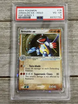 Graded PSA 4 2004 Pokemon - Armaldo Ex - Holo - Pop Series 1 - Image 1