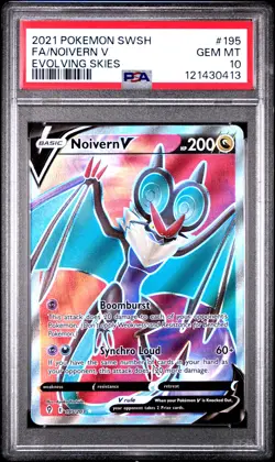 2021 POKEMON SWORD & SHIELD EVOLVING SKIES #195 FULL ART/NOIVERN V PSA 10 - Image 1