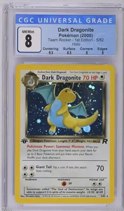 Dark Dragonite Holo 1st Edition 5/82 Pokemon WOTC Team Rocket CGC 9.5/8.5/8/8 - Image 1