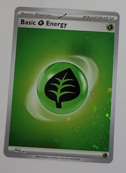 Pokemon Scarlet and Violet 151 MEW Grass Energy Cosmos Holo Near Mint - Image 1