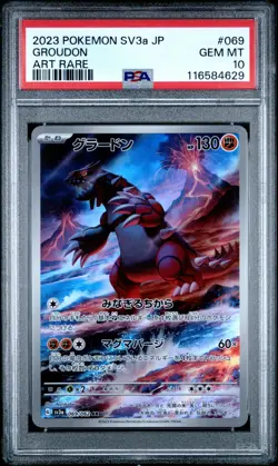 Groudon AR 069/062 Raging Surf Japanese Pokemon Card PSA 10 Gem Mint - Image 1