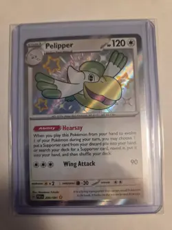 Pokemon TCG Pelipper Scarlet & Violet Paldean Fates Holo Shiny Rare Card 204/091 - Image 1