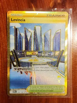 Pokemon TCG Trainer Card Levincia Stadium Gold Destined Rivals 244/182 - Image 1