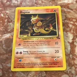 Pokemon Magmar Fossil Regular Uncommon 70 HP 39/62 English Card - Image 1
