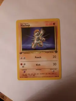 Pokemon Card 59/82 1st Edition Pokemon Team Rocket Machop - Image 1