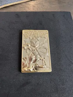 1999 Mewtwo Pokemon 24K Gold Plated Trading card Limited Edition Burger King - Image 1