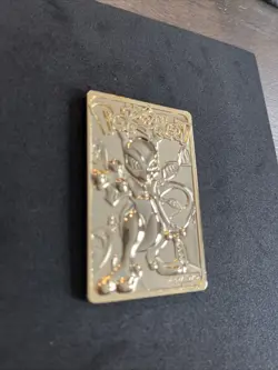 1999 Mewtwo Pokemon 24K Gold Plated Trading card Limited Edition Burger King - Image 2