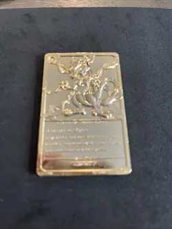 1999 Mewtwo Pokemon 24K Gold Plated Trading card Limited Edition Burger King - Image 4