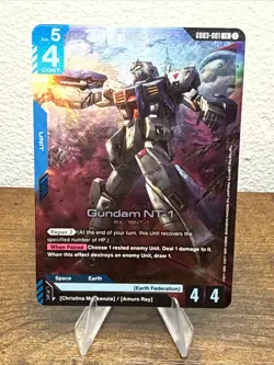 Bandai Gundam NT-1 GD03-001 Holo Unit Card Gundam War TCG English - Image 1
