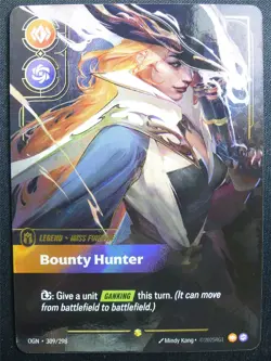 Bounty Hunter 309/298 Overnumber Rare Foil - OGN - Riftbound Card #2D2 - Image 1