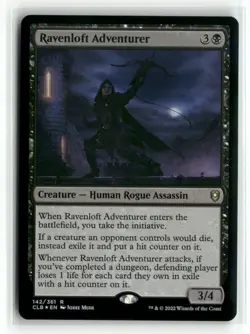 Ravenloft Adventurer 142 Foil Battle for Baldur's Gate CLB MTG Magic - Image 1