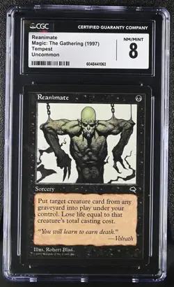 MTG Magic The Gathering Reanimate 1997 Tempest CGC 8 - Image 1