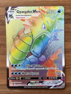 Gyarados VMAX 207/203 Evolving Skies Rainbow Secret Rare Holo Full Art Pokemon - Image 1