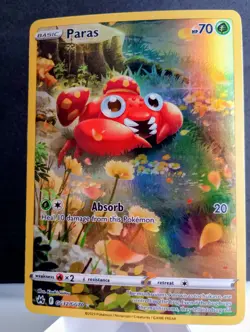 Pokemon TCG: Paras #GG32/GG70 Galarian Gallery Full Art SWSH Crown Zenith - - - Image 1