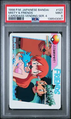 PSA 9 2026 CERT MISTY & FRIENDS 1998 POKEMON JPN BANDAI CARDDASS VENDING #123 - Image 1