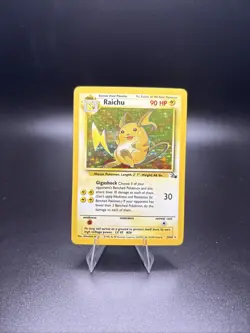 Pokemon TCG- Raichu 14/62 Holo Unlimited Fossil Set WOTC - Image 1