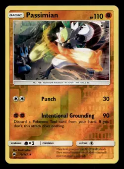 Passimian 79/147 Rare Burning Shadows Reverse Holo Pokemon NM - Image 1