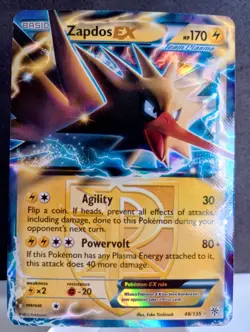 Pokemon TCG: Zapdos EX #48/135 Plasma Storm Ultra Rare Sheen Holo - Image 1