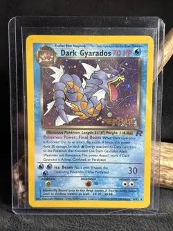 Pokemon TCG Dark Gyarados 8/82 Team Rocket Prerelease Holo Rare LP+ - Image 1