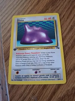 Ditto 50 HP 18/62 Non-Holo Rare 1999 Wizards Pokemon Fossil Set WOTC *8E - Image 1