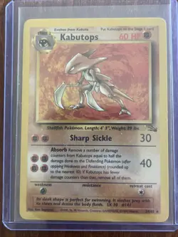 [LP+/NM] 1999 Pokemon Fossil Kabutops Unlimited #24/62 - Image 1