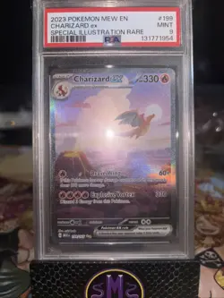 Pokemon TCG Scarlet & Violet Charizard EX 199/165 Special Illustration Rare PSA9 - Image 1