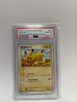 Pokemon PSA 10 Pikachu 023/108 1st Ed World Champions Pack 2007 Japanese. Gem MT - Image 1