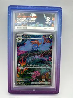 Gloom 198/197 Sv03: Obsidian Flames Holo Ace Graded 8 Near Mint Pokemon TCG - Image 1