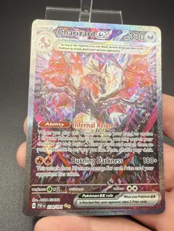 Pokemon Charizard ex 234/091 SV: Paldean Fates Full Art Holo 330 HP Rare - Image 5