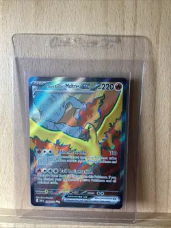 Pokemon Team Rocket's Moltres ex Ultra Rare Full Art Holo Sv10 208/182 - Image 1
