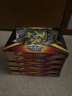 Pokemon Shining Fates Pikachu V Collection Sealed Box. 5 Available - Image 1