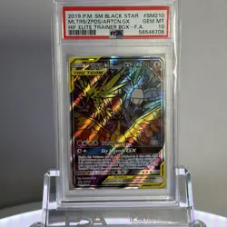 2019 POKEMON SM BLACK STAR PROMO FULL ART/MOLTRES & ZAPDOS & ARTICUNO GX PSA 10 - Image 1