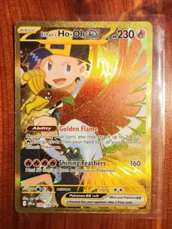 Ethan’s Ho-Oh ex Gold Secret Rare 239/182 Destined Rivals Pokemon Hyper Rare NM - Image 1