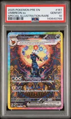 2025 POKEMON PRE EN-PRISMATIC EVOLUTIONS #161 UMBREON EX PSA 10 - Image 1