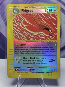 Pokemon 2002 Expedition Base Set Pidgeot Reverse Holo Rare 23/165 - Image 1