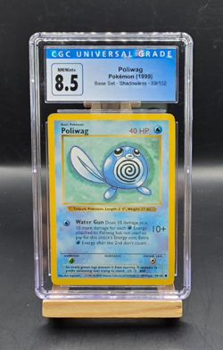 Pokemon Poliwag Shadowless 1999 Base Set 59/102 CGC 8.5 - Image 1