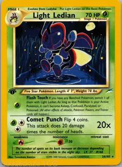 Light Ledian 24/105 Rare Neo Destiny 1st Edition Pokemon NM - Image 1